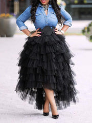 High Low Hem Tulle Skirt