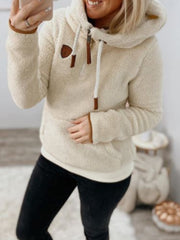 Apricot Long Sleeve Cotton-Blend Sweatshirt