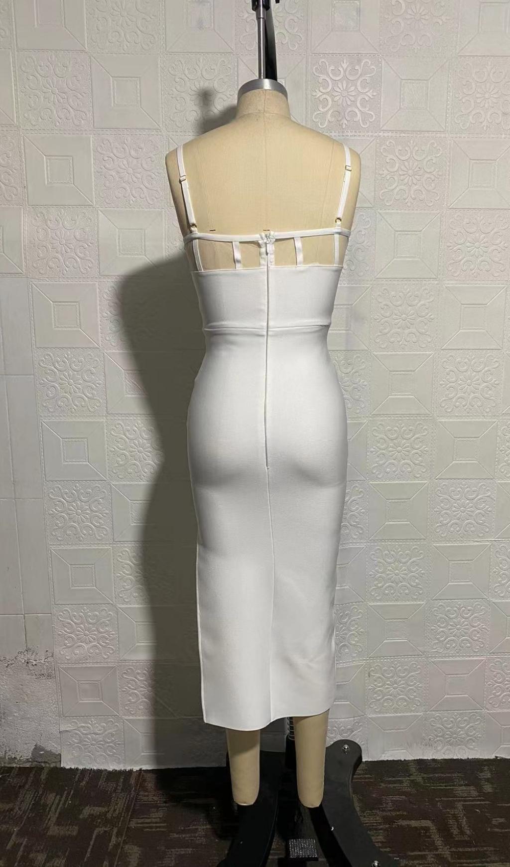 BANDAGE MAXI DRESS IN WHITE