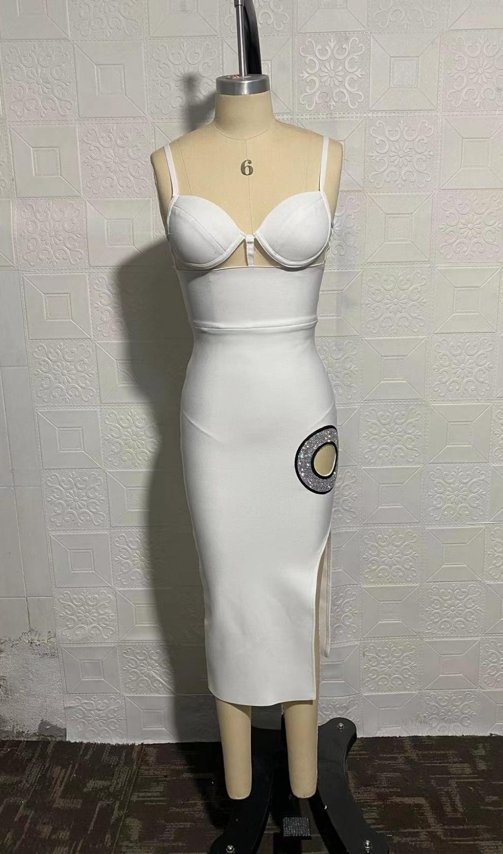 BANDAGE MAXI DRESS IN WHITE