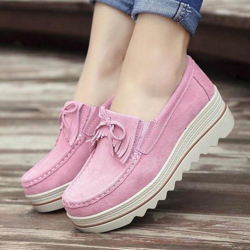 Artificial Leather Wedge Heel Casual Summer Platfoms