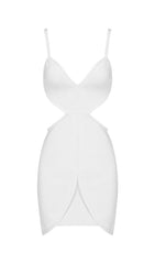 BANDAGE BACKLESS MINI DRESS IN WHITE