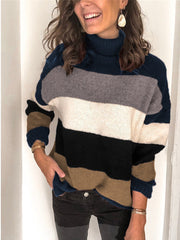 Acrylic Sweater Fashion high neck women warm sweaters