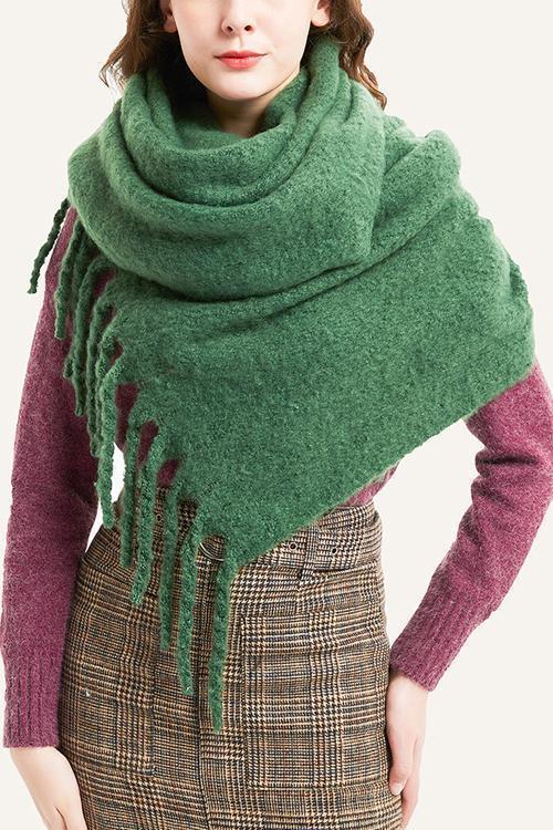 Solid Tassels Scarf