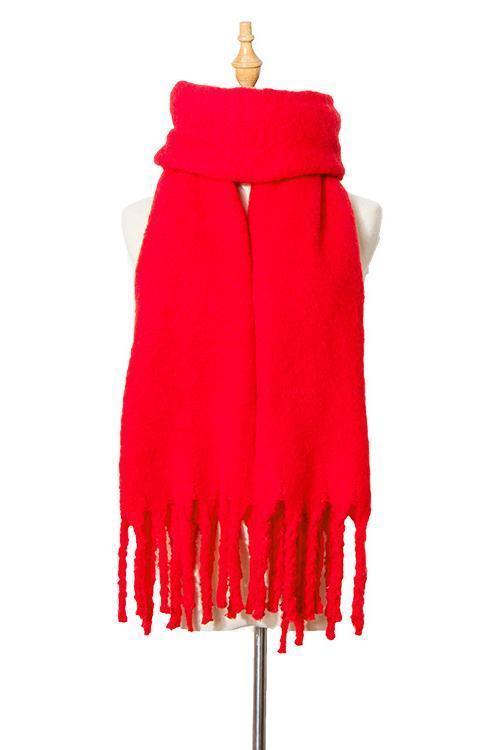 Solid Tassels Scarf