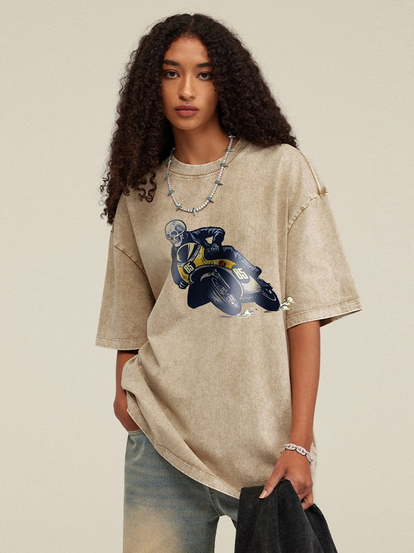 Street Skull Racer Oversized Tees