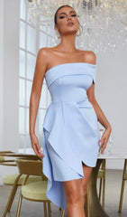 BANDAGE MIDI DRESS IN BLUE