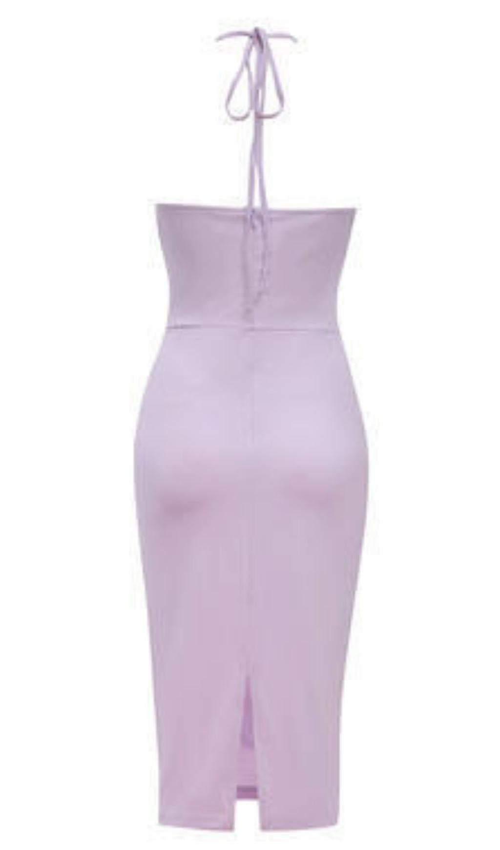 BANDAGE MIDI DRESS IN PURPLE