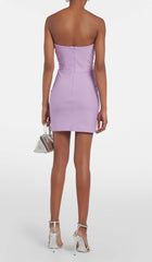 BANDEAU BANDAGE MINI DRESS IN LILAC