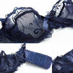 Embroidery Luxury Bras & Underwear Set Multi Colors