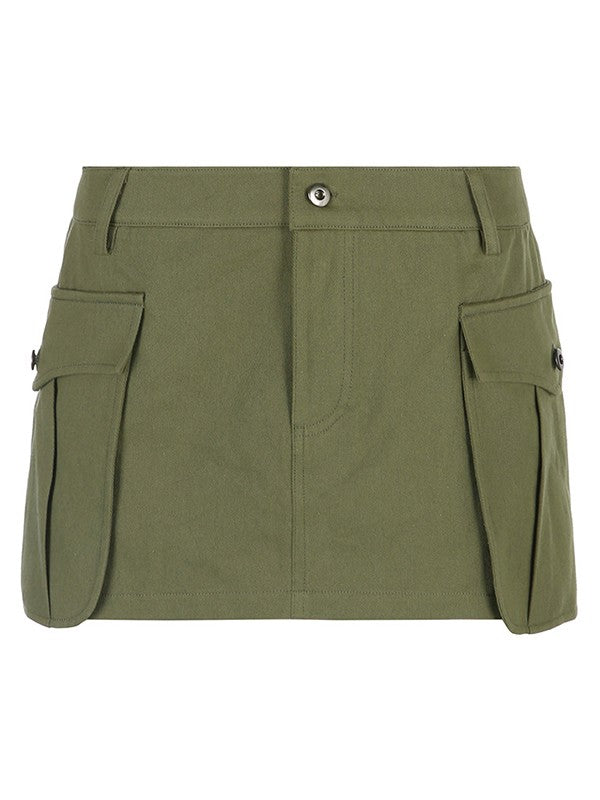 Size Friendly Pocket Cargo Mini Skirt