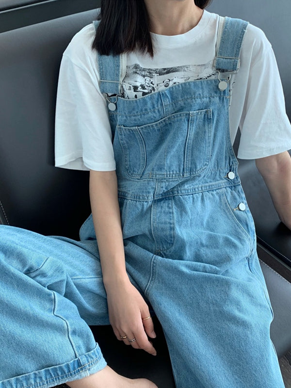 Classic Straight Leg Denim Overall