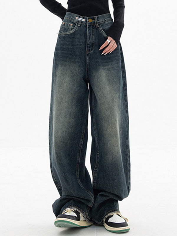 Dark Wash Vintage Baggy Boyfriend Jeans