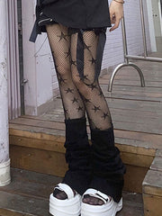 Star Pattern Fishnet Tights