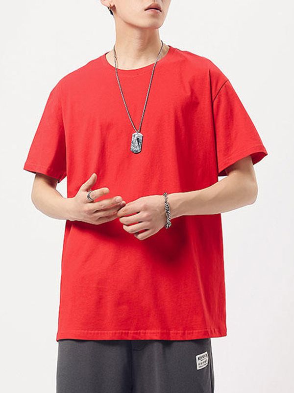 Men's Simple Cotton Short Sleeve Tee