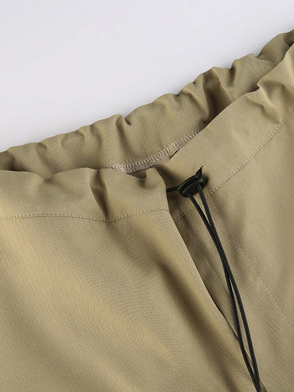 Size Friendly Low Waist Parachute Cargo Pants