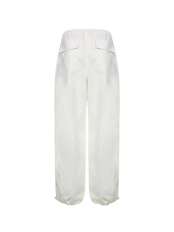 Size Friendly Low Waist Parachute Cargo Pants