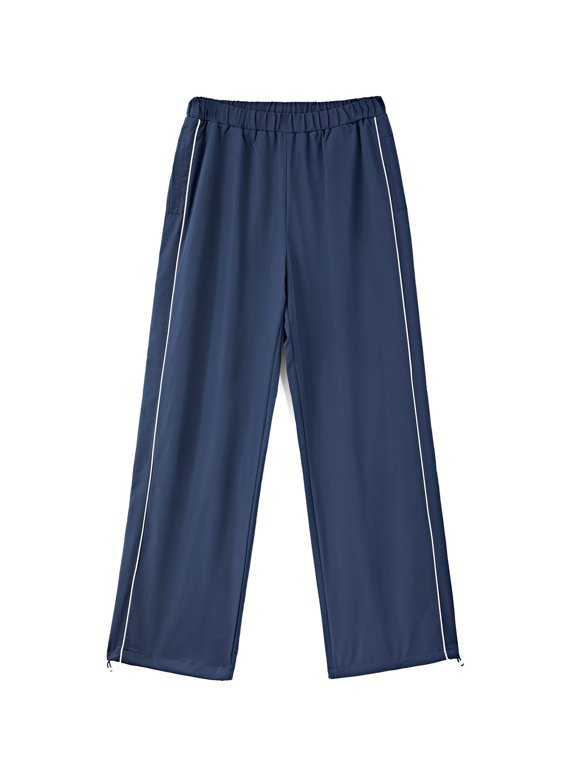 Piping Detail Wide Leg Track Pants