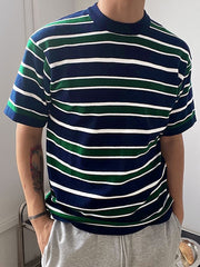 Men's Retro Striped Short Sleeve Tee