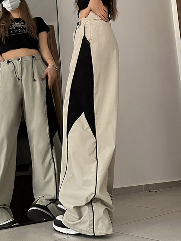 Contrasting Straight Leg Sweatpants