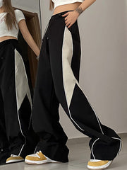 Contrasting Straight Leg Sweatpants