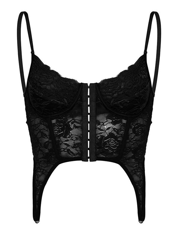 Criss Cross Back Lace Corset Top