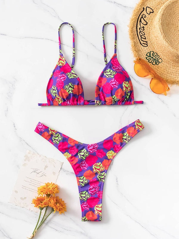 Floral Print Bikini Set