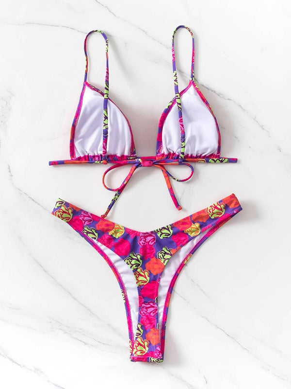 Floral Print Bikini Set