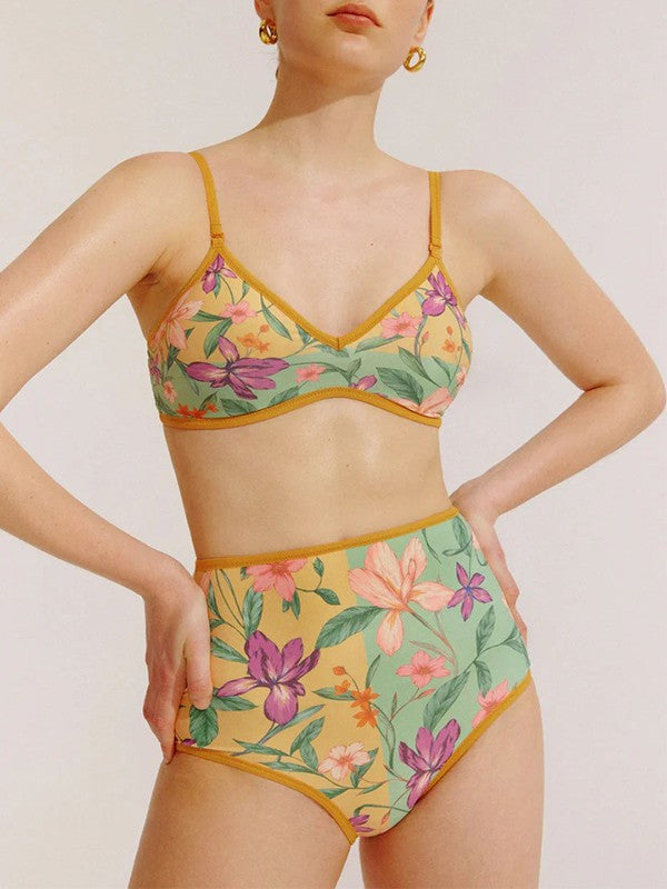 Reversible Floral Print Bikini Set