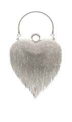 HEART TASSEL DINNER BAG