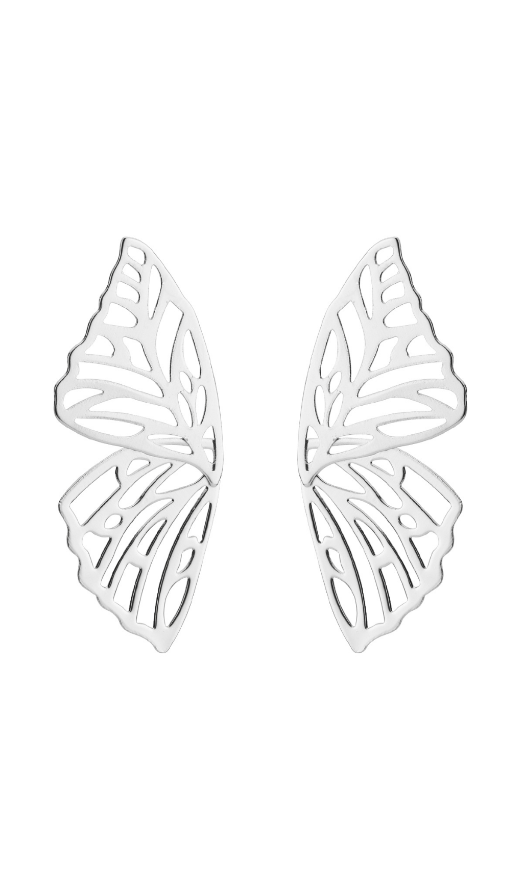 Hollow butterfly alloy earrings