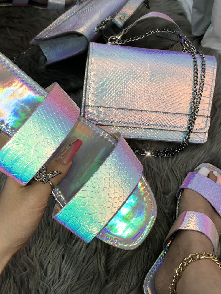 PU Bling Bags ï¼?Slides