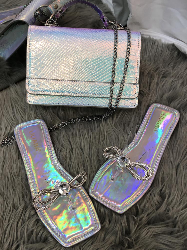 PU Bling Bags ï¼?Slides