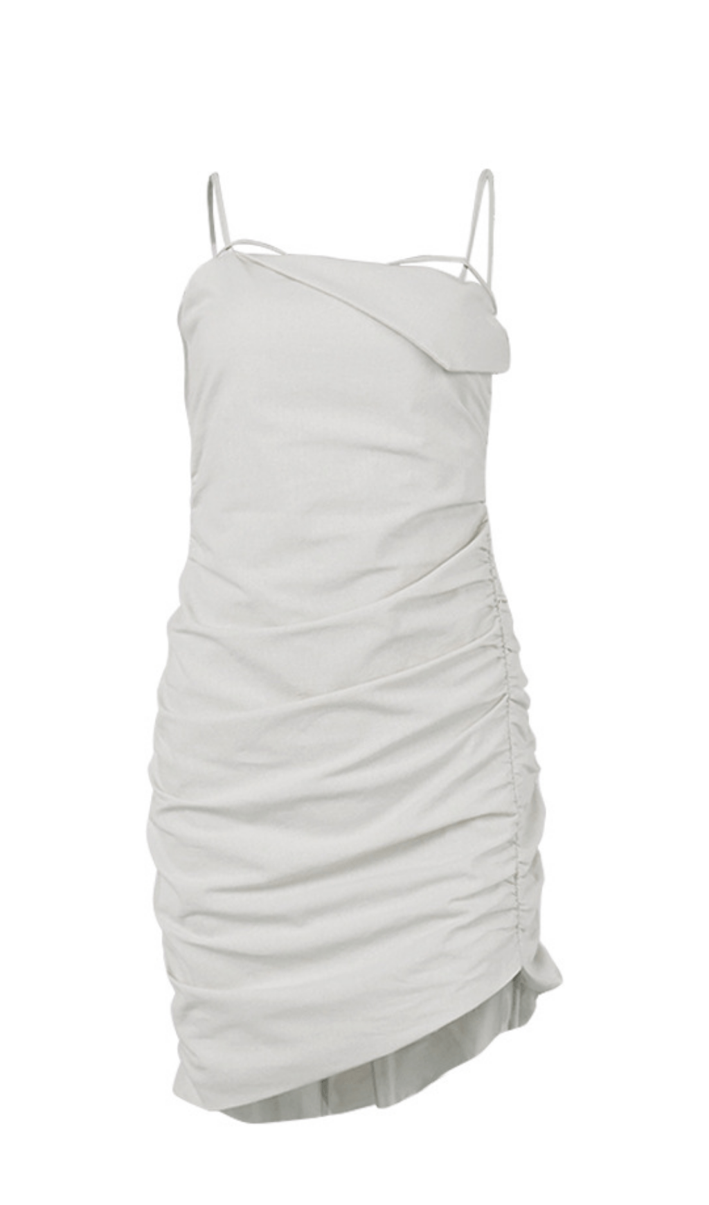 IVORY STRAPPY LAPELS MINI DRESS