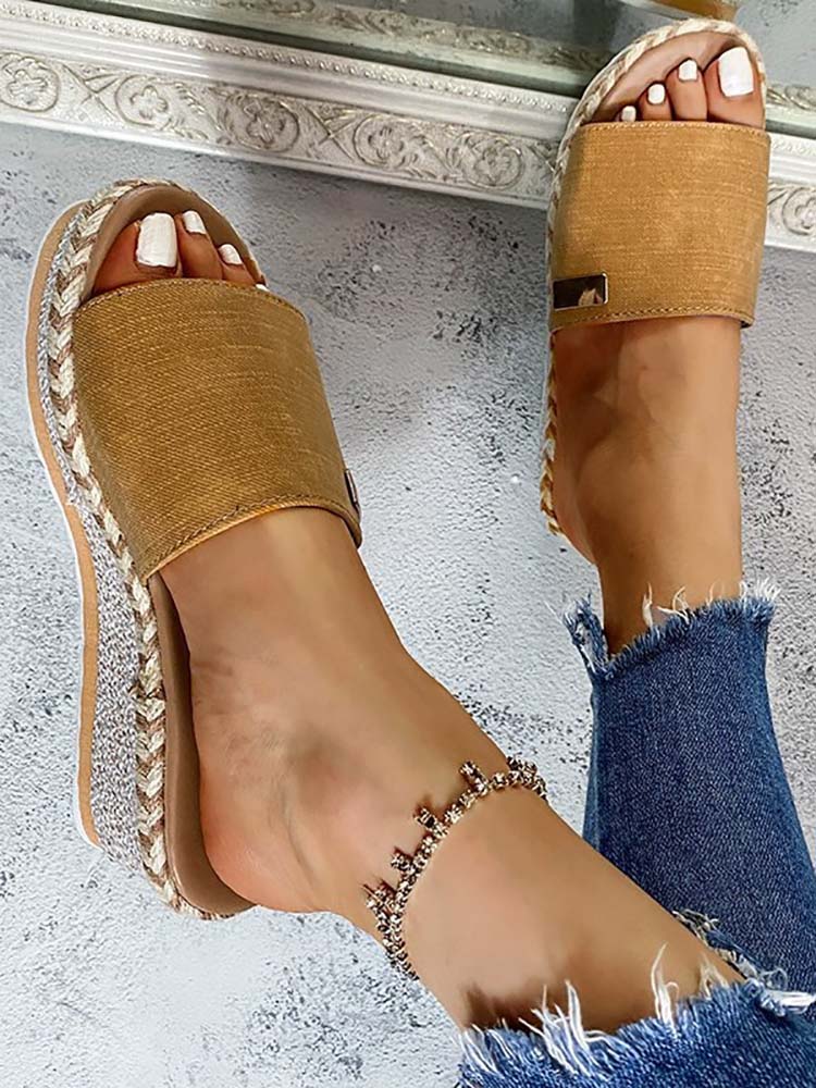 Thick Soled Wedge Sandals