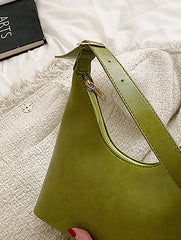 Solid Color Shoulder Bag