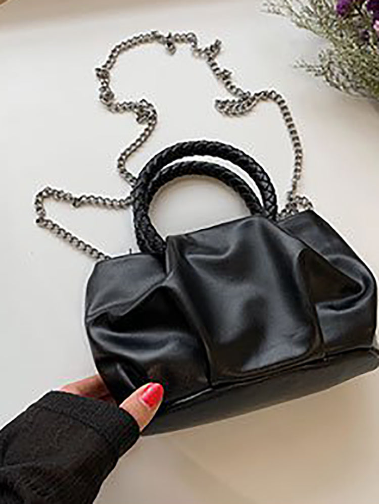 PU Cloud Ruched Bag