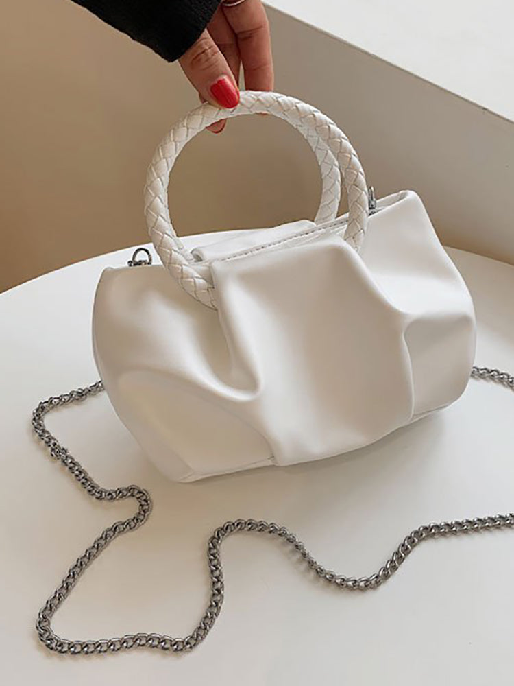 PU Cloud Ruched Bag