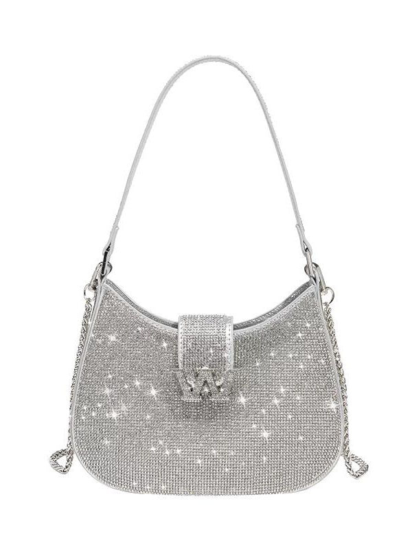 Rhinestone Saddle Shoulder Bag