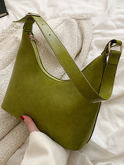 Solid Color Shoulder Bag