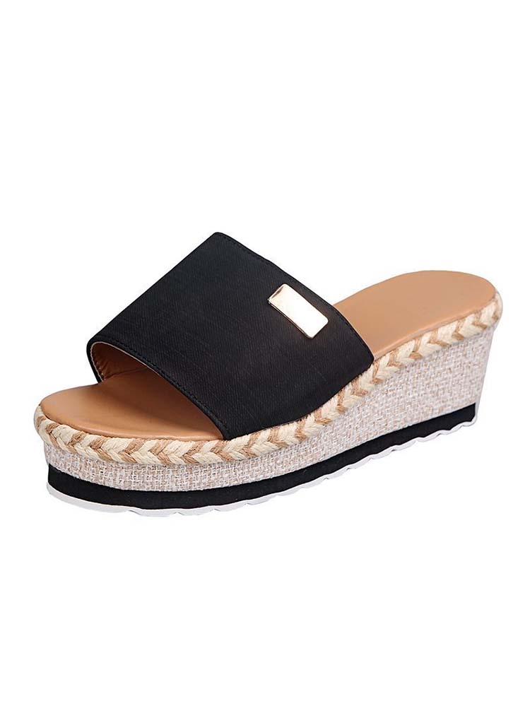 Thick Soled Wedge Sandals