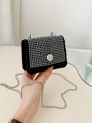 Rhinestone Square Crossbody Bag