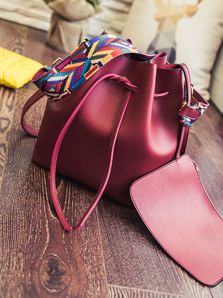 Colorful Strap Bucket Bags