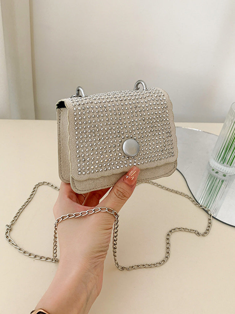 Rhinestone Square Crossbody Bag