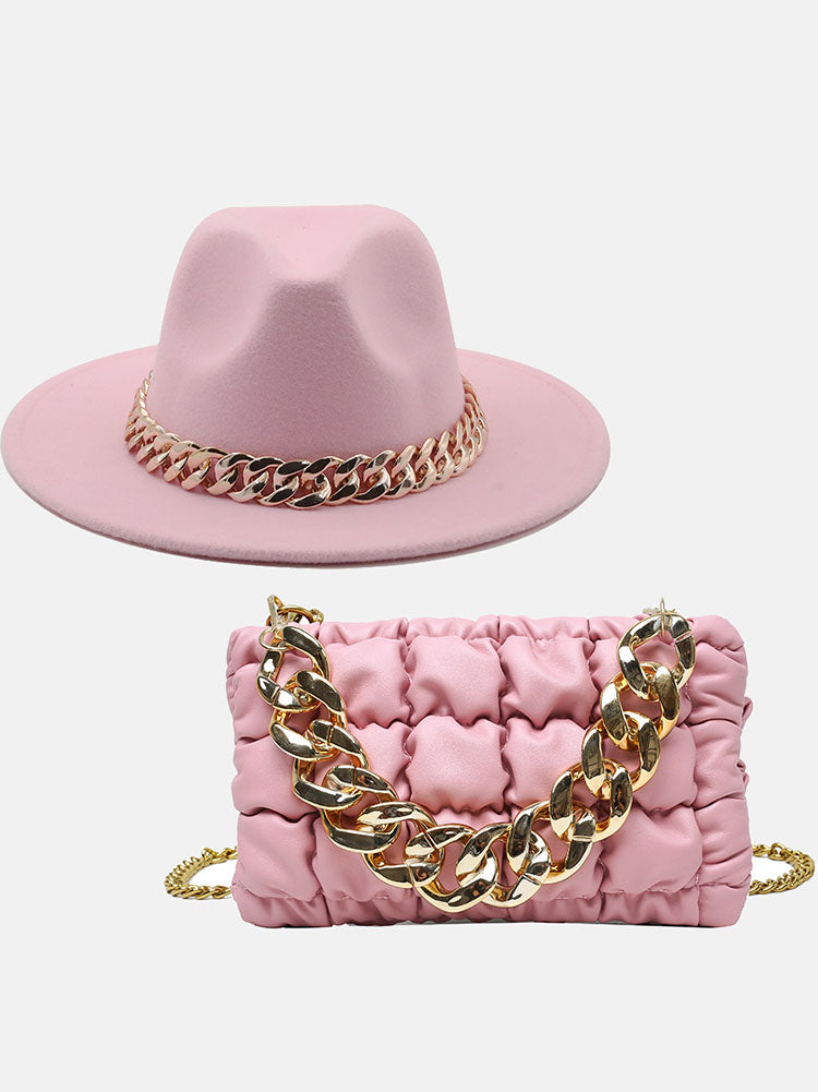 Chain Bag and Matching Hat Set