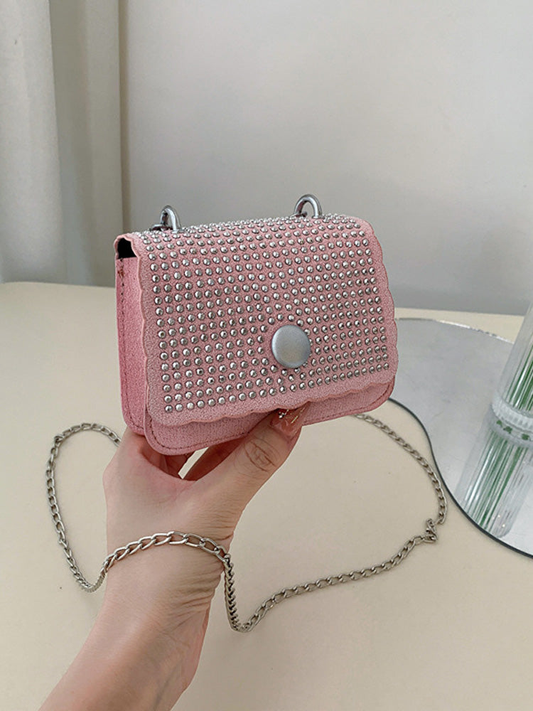 Rhinestone Square Crossbody Bag