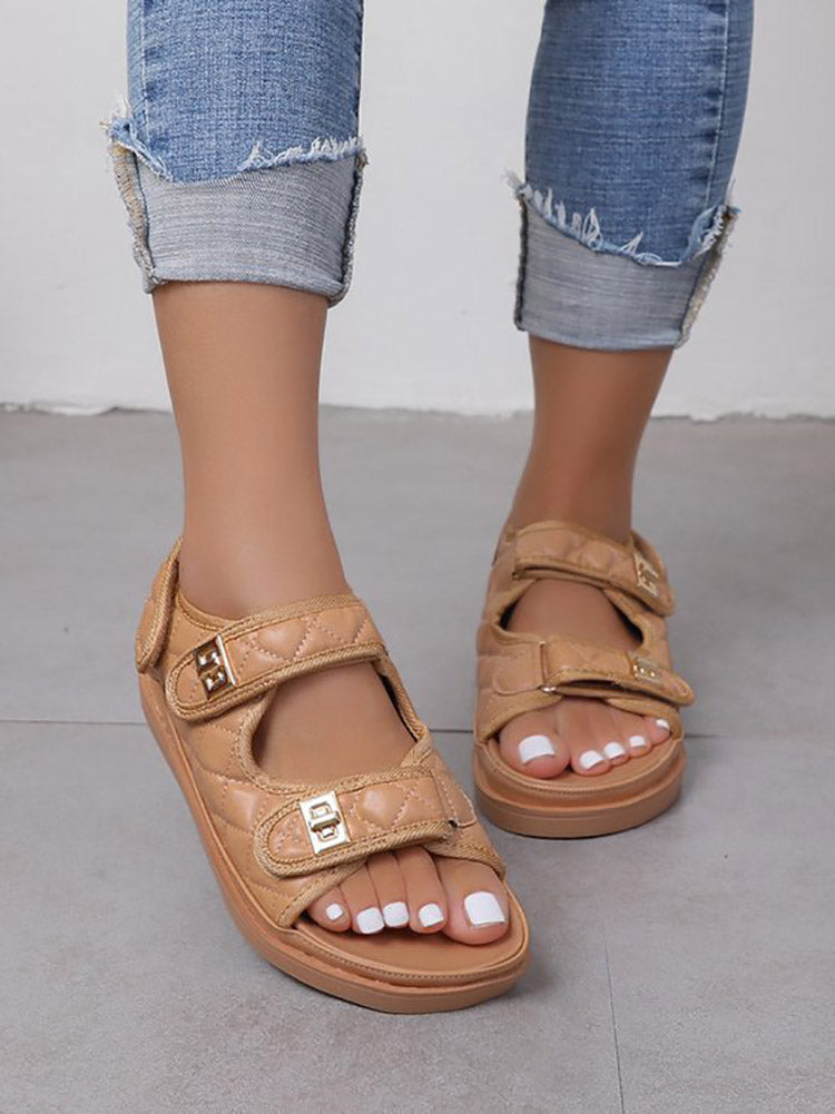 PU Double Velcro Sandals