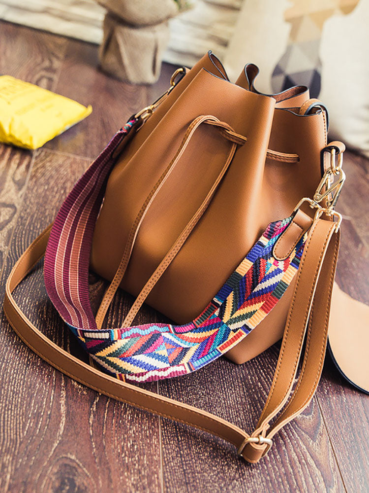 Colorful Strap Bucket Bags