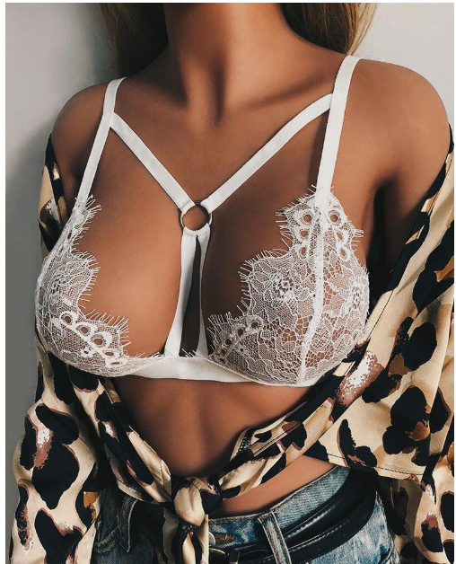 Wally Lace Hollow-out Strap Bra