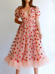 Strawberry Sequin Sweet Dress